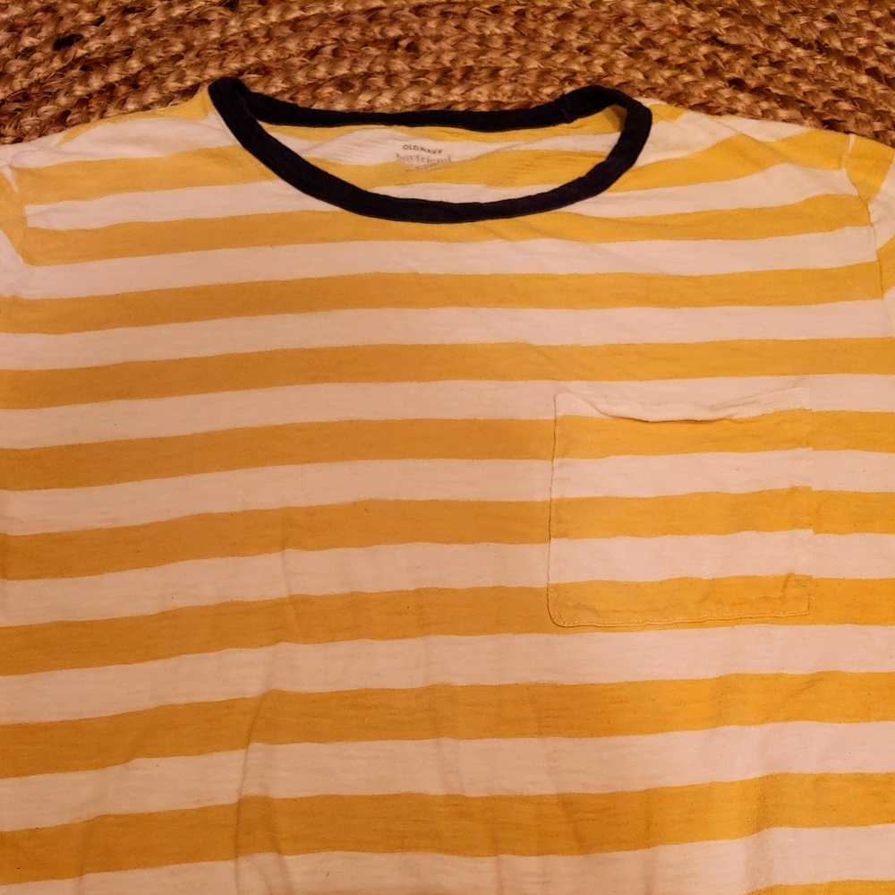 Yellow & white stripped t-shirt